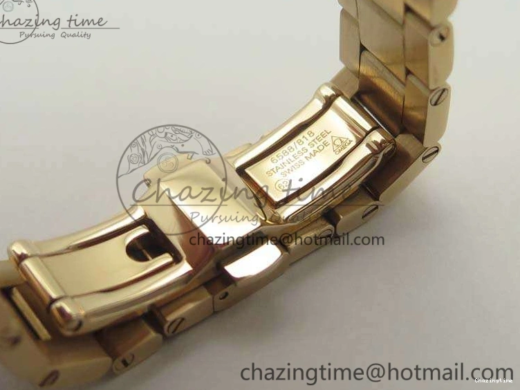 0418 Bright Aqua Terra Ladies 35mm RG V6F Best Edition Brown Dial On RG Bracelet A 8101